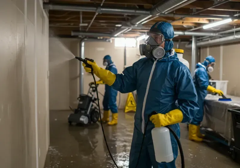 Basement Sanitization and Antimicrobial Treatment process in Hadley, NY