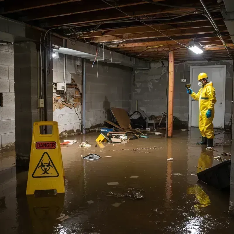 Flooded Basement Electrical Hazard in Hadley, NY Property